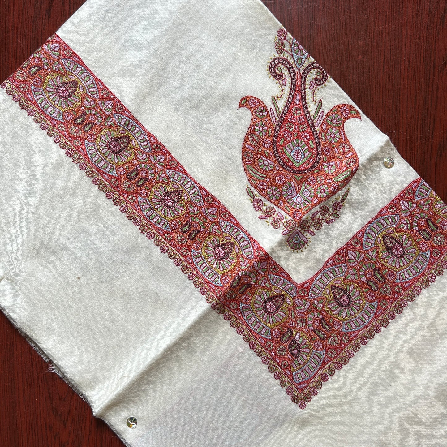 Tangerine Handmade Pashmina Shawl