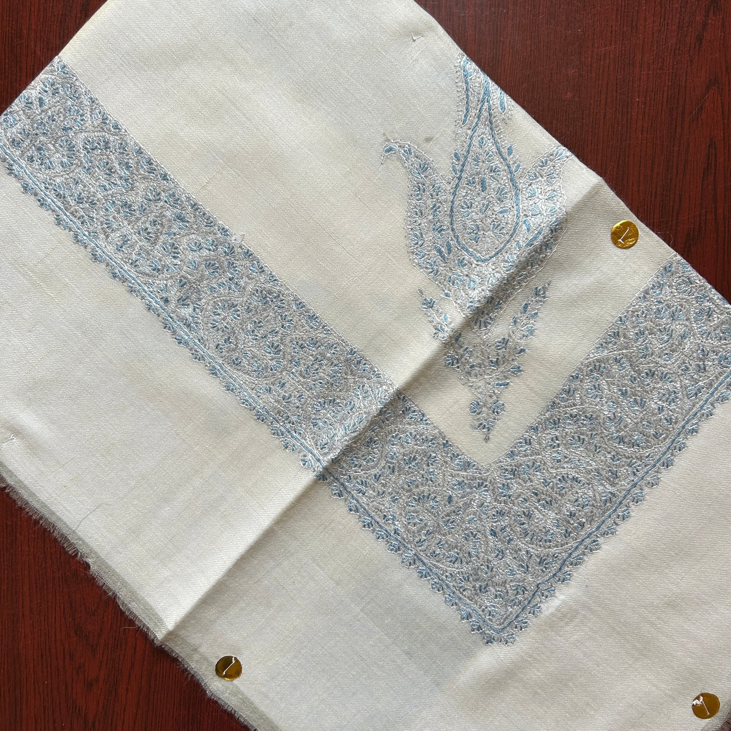 Ice Blue Handmade Pashmina Shawl