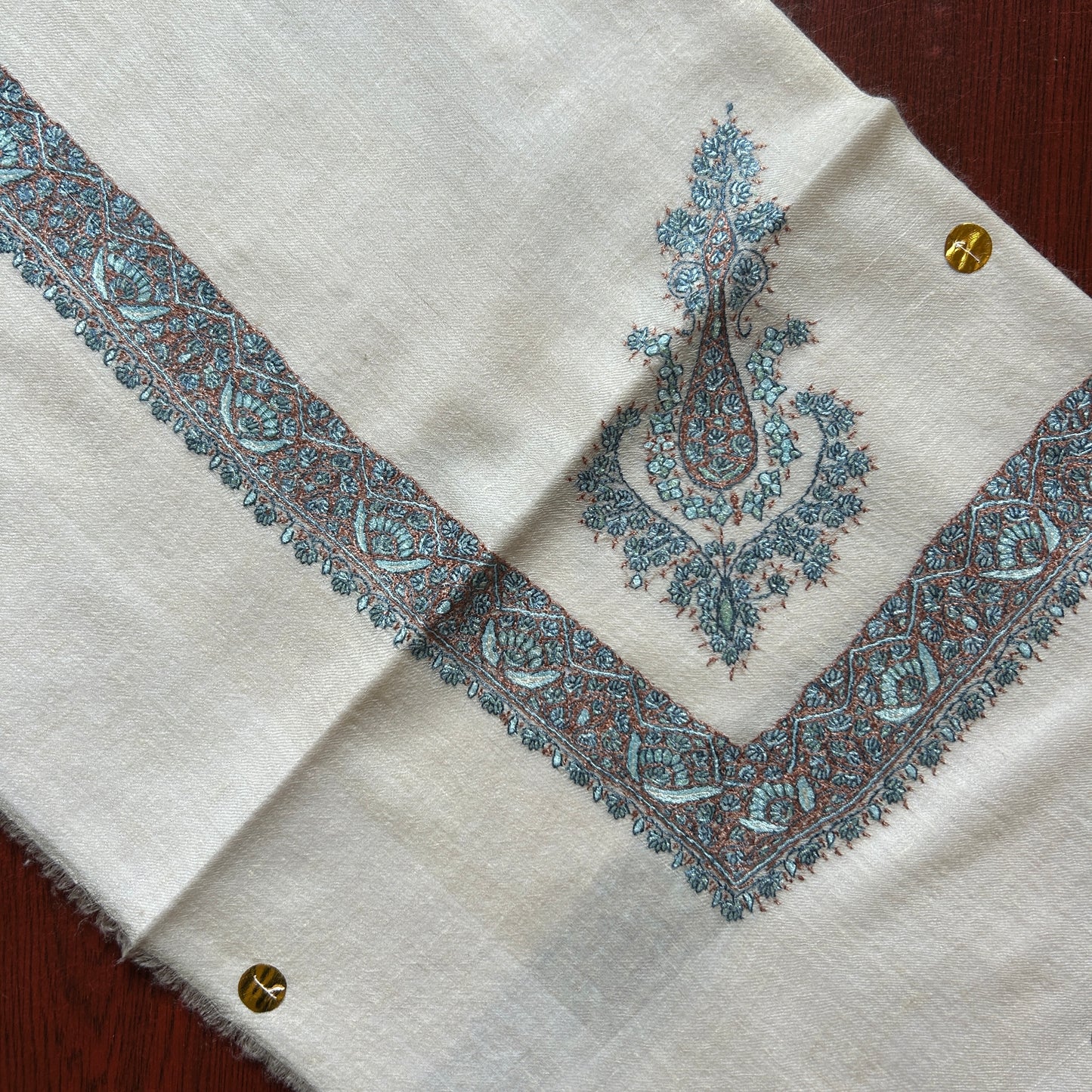 Ocean Blue Handmade Pashmina Shawl