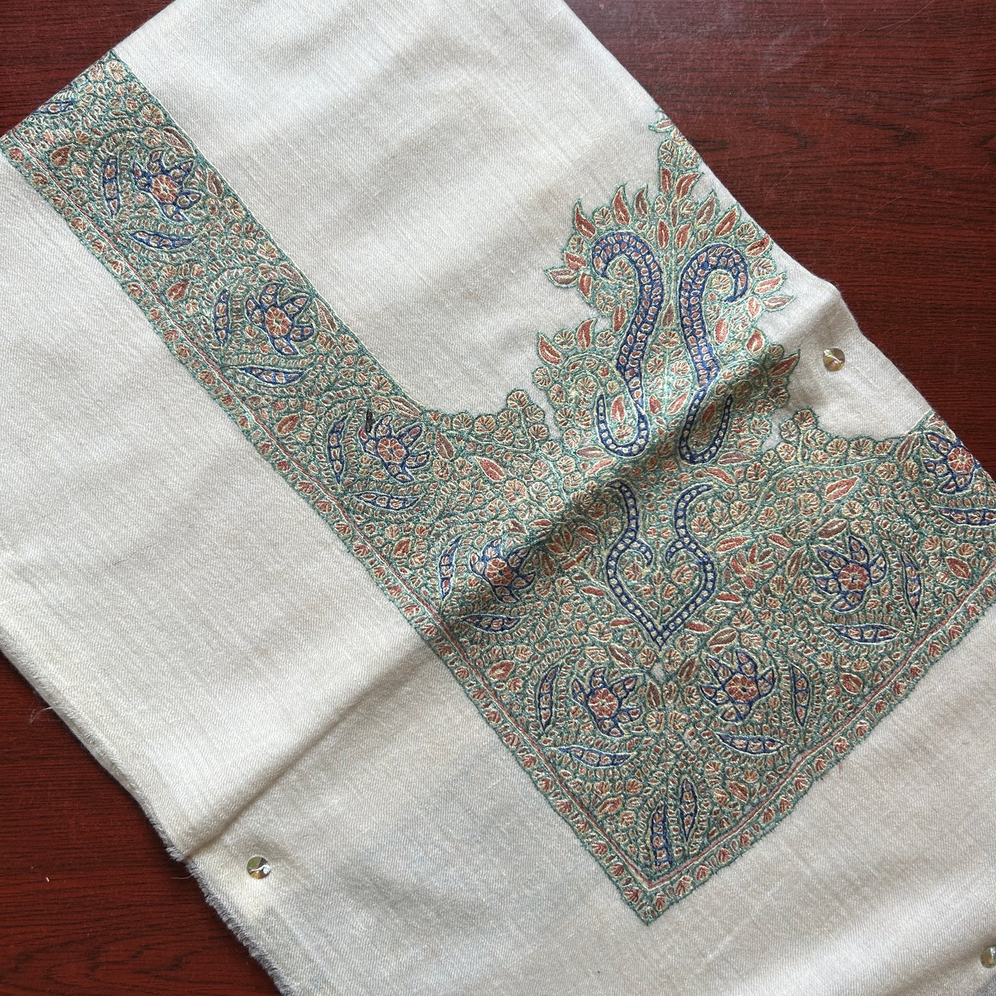 Sea Green Handmade Pashmina Shawl