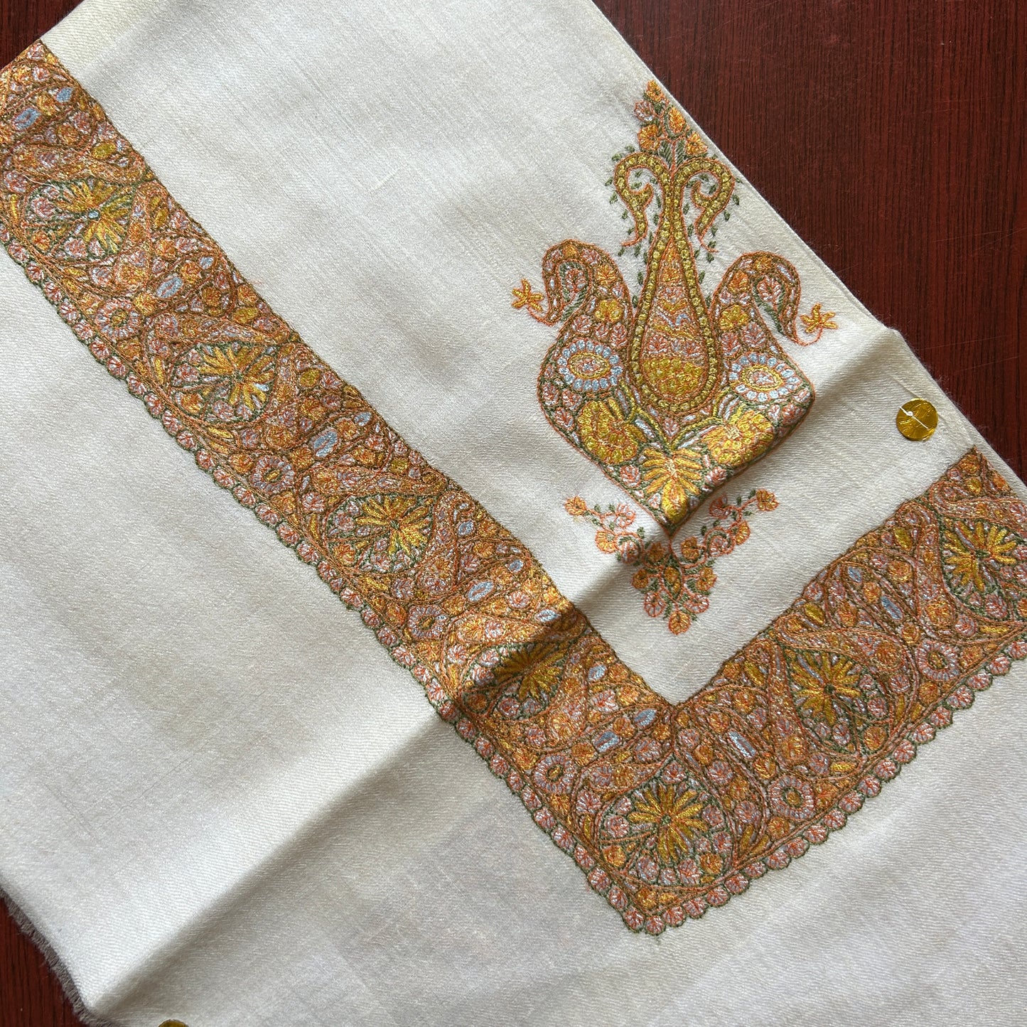 Mustard Gold Handmade Pashmina Shawl