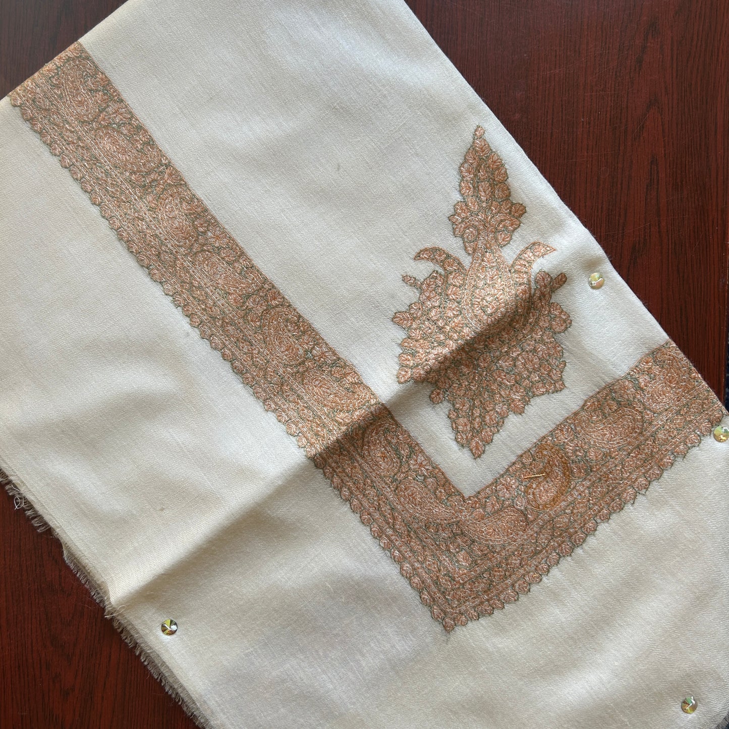 Light Rustic Handmade Pashmina Shawl