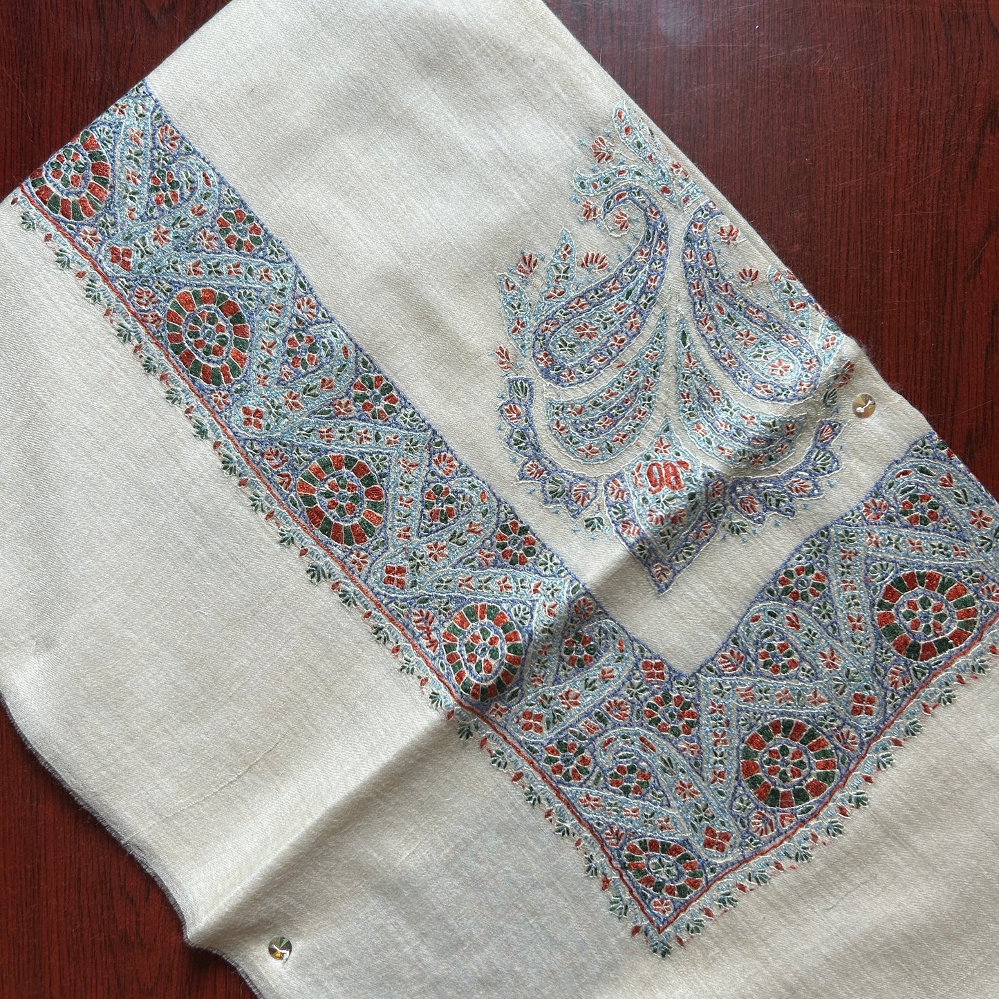 Silver Tangerine Handmade Pashmina Shawl