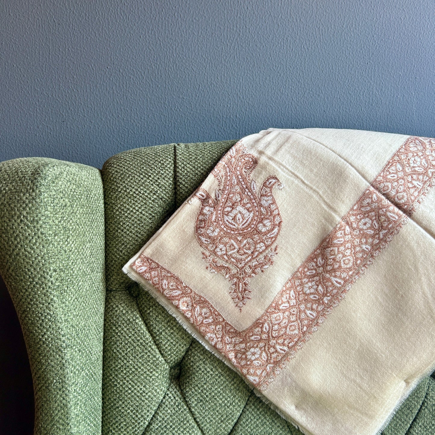 Brown & White Pashmina Mussar