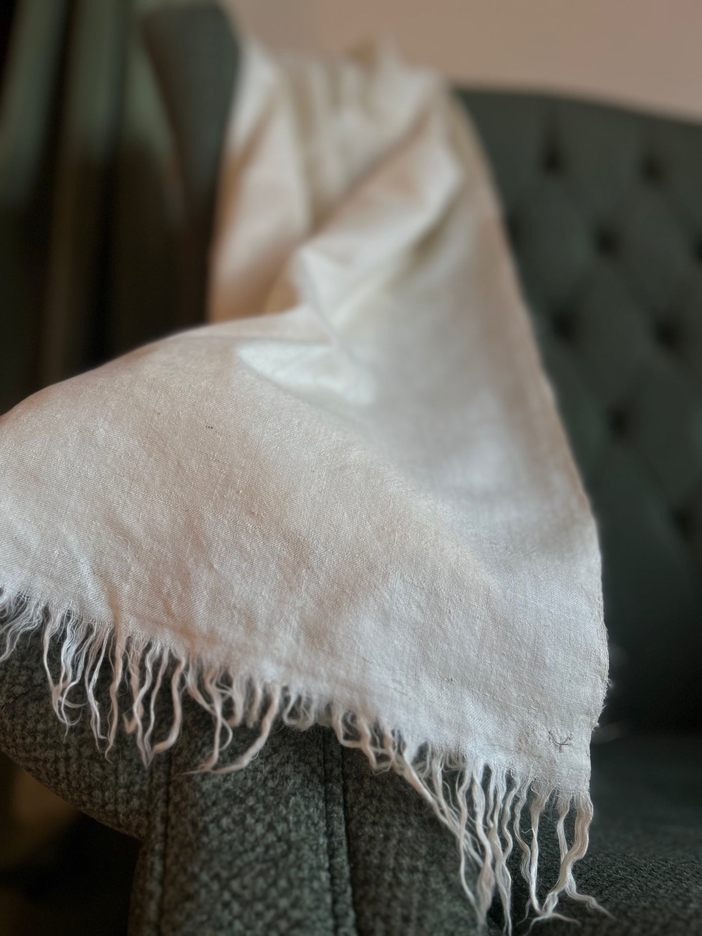 White handwoven Classic Pashmina