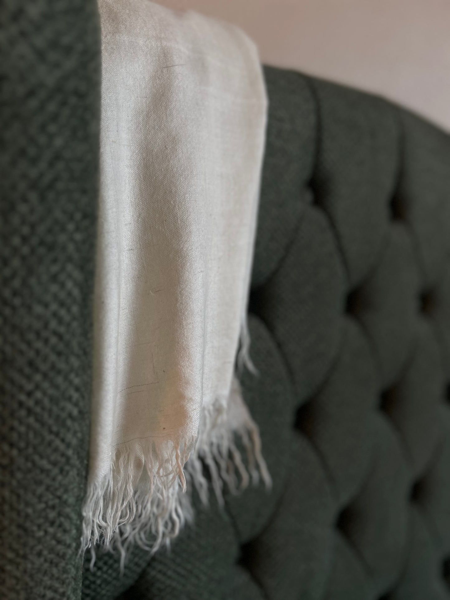 White handwoven Classic Pashmina