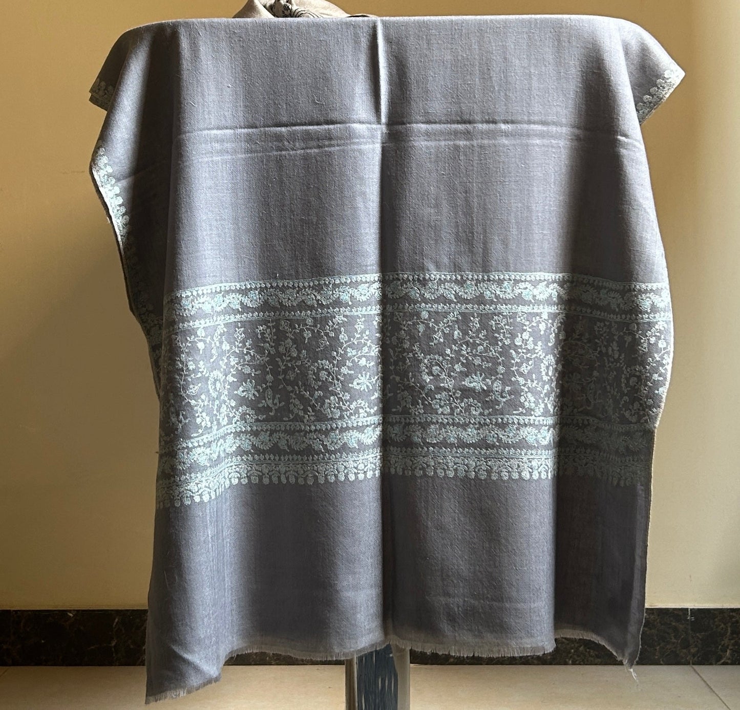 Teal Handmade Paldaar Pashmina Stole