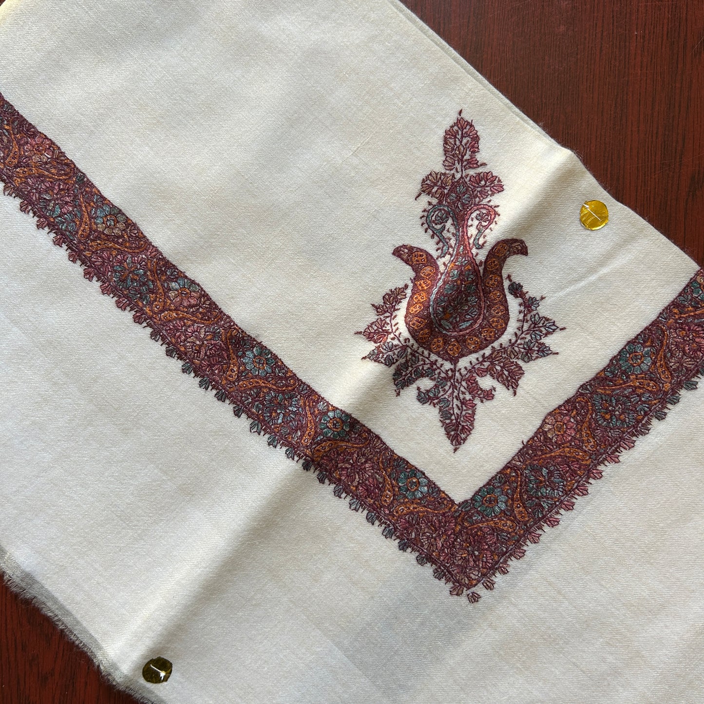 Rustic Blue Royale Handmade Pashmina Shawl