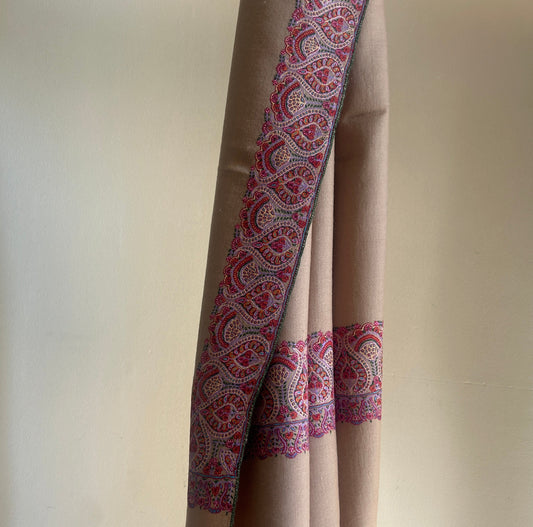 Dordar Brown Handmade Pashmina Shawl