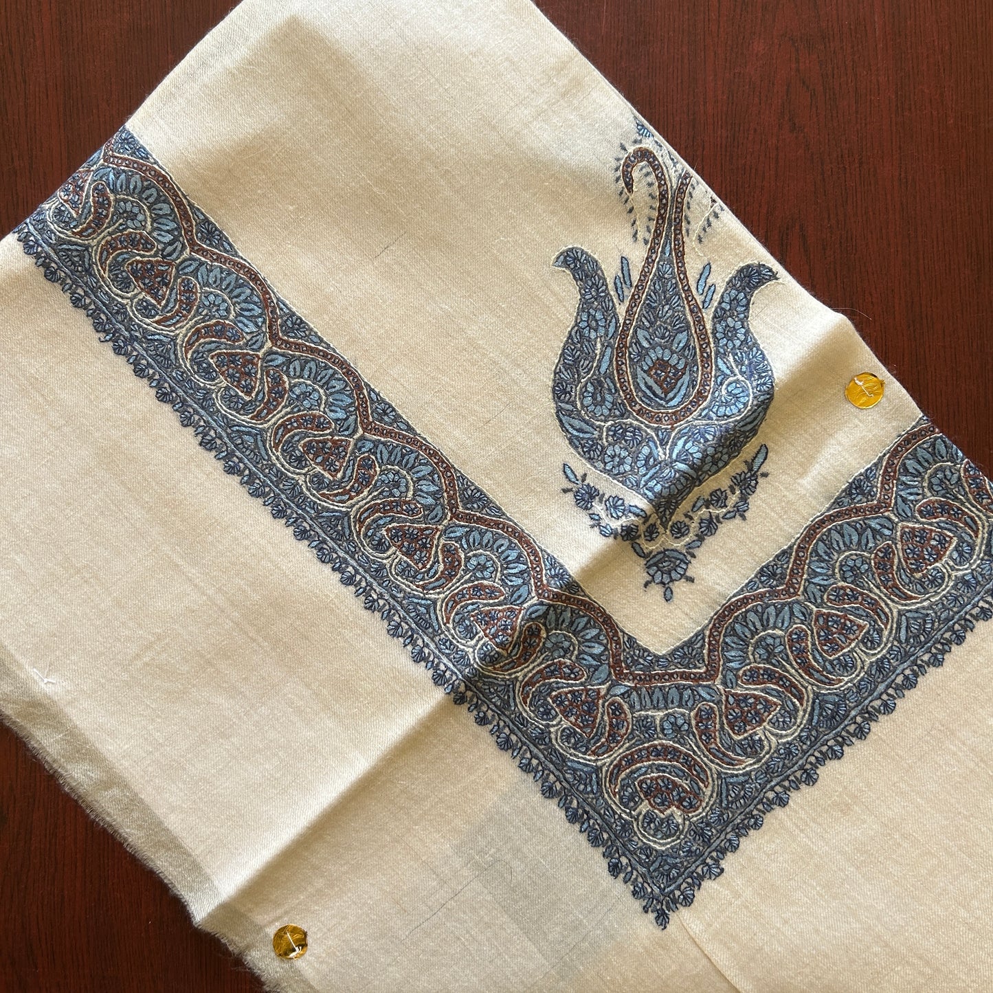 Blue Classic Handmade Pashmina Shawl