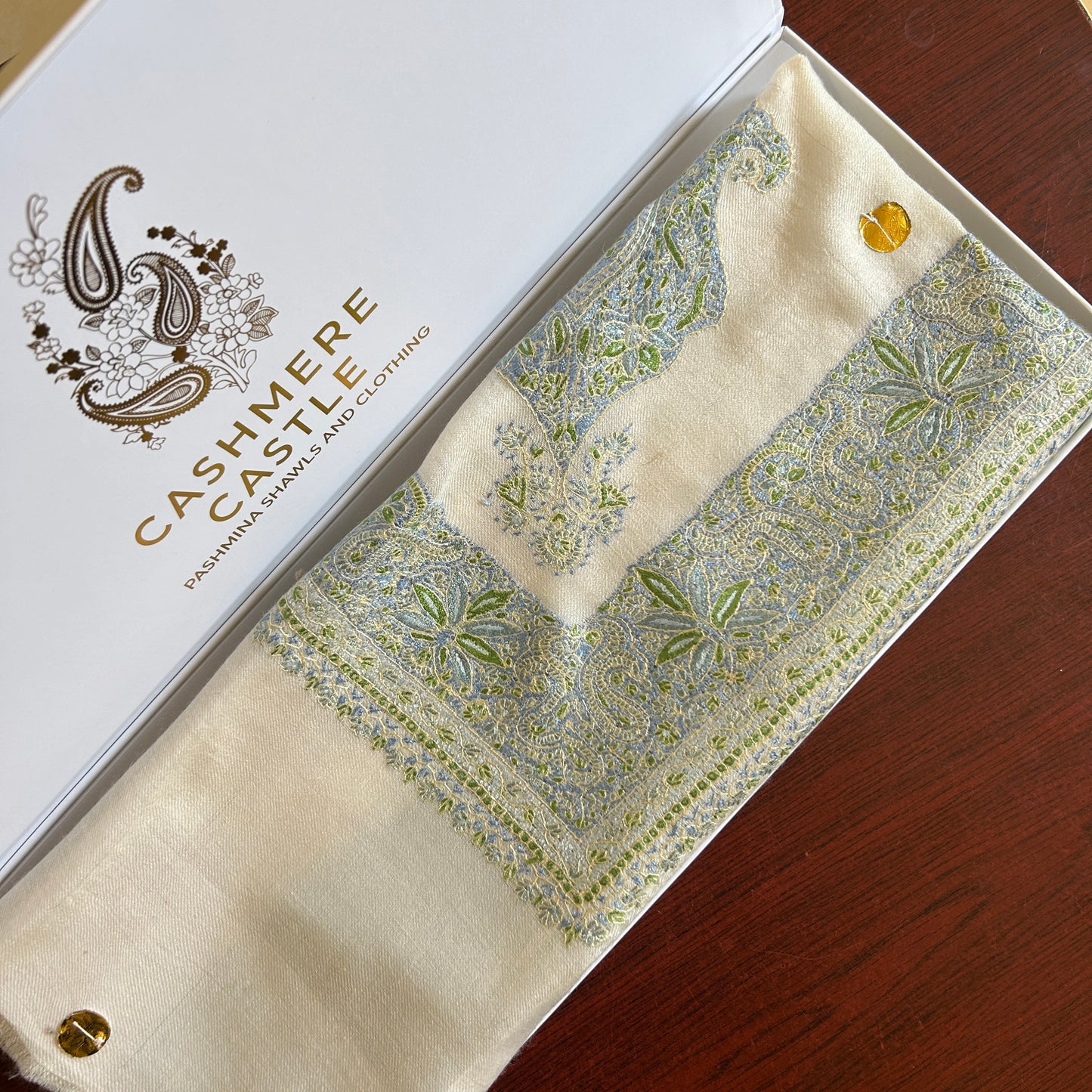 Palm Greens Handmade Pashmina Shawl