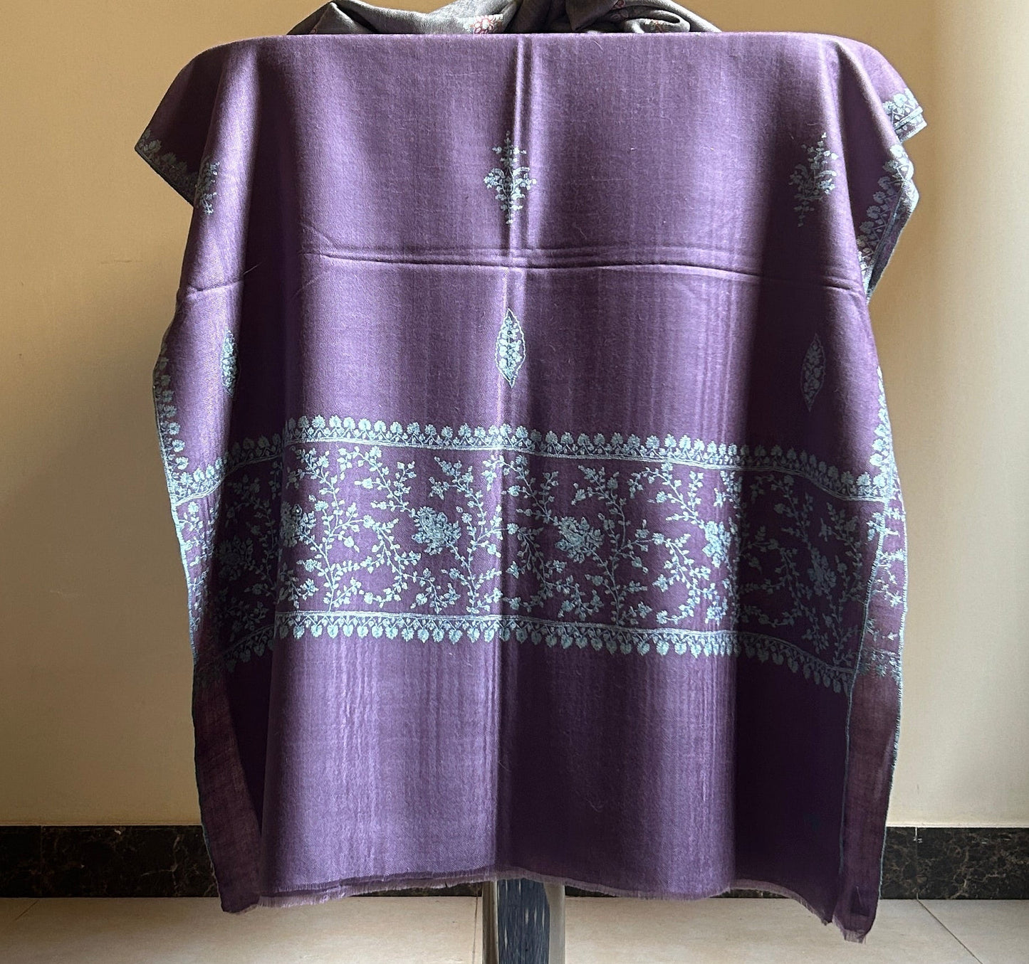 Purple Paldaar Handmade Pashmina Stole