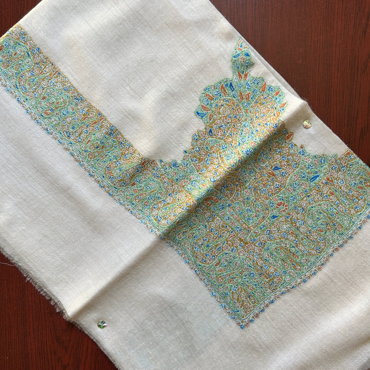 Light Green Handmade Pashmina Shawl