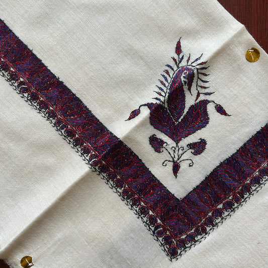 Purple-red Handmade Pashmina Shawl