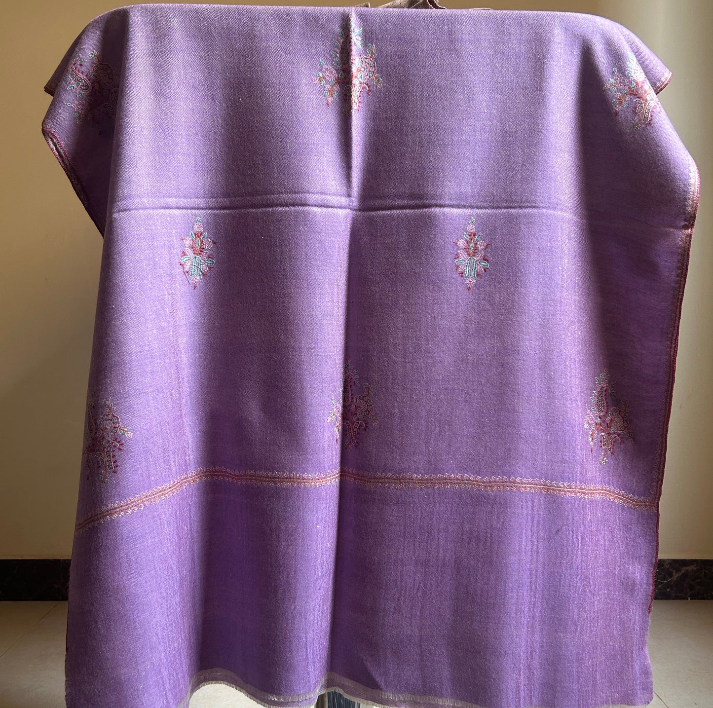 Purple Botidar Handmade Pashmina Stole