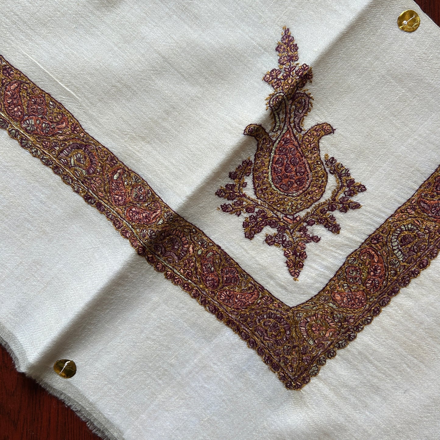 Golden Tangerine Handmade Pashmina Shawl