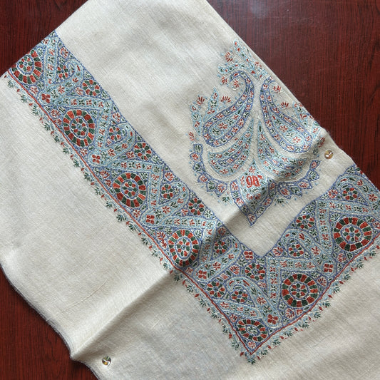 Silver Tangerine Handmade Pashmina Shawl