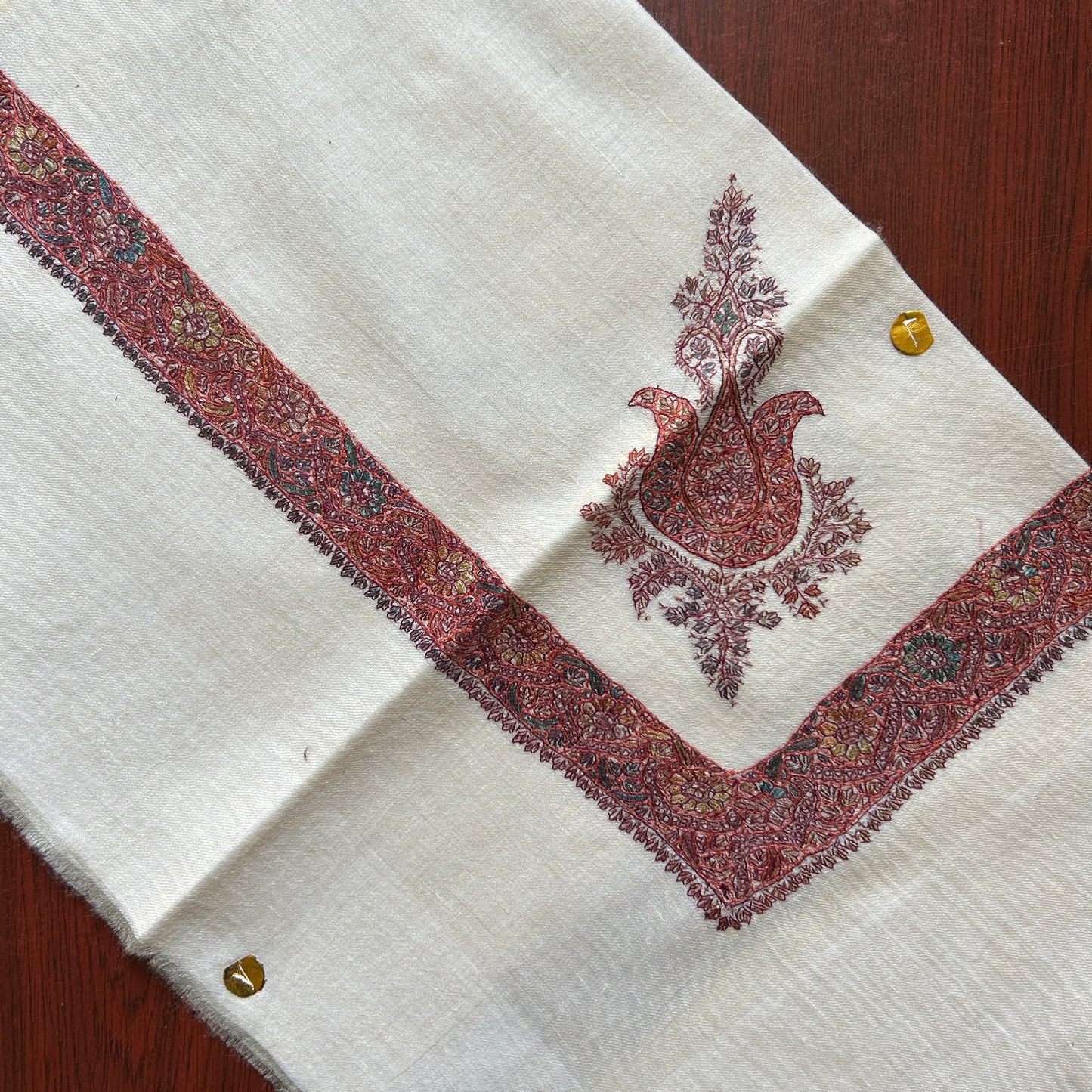 Rustic BGreen Handmade Pashmina Shawl