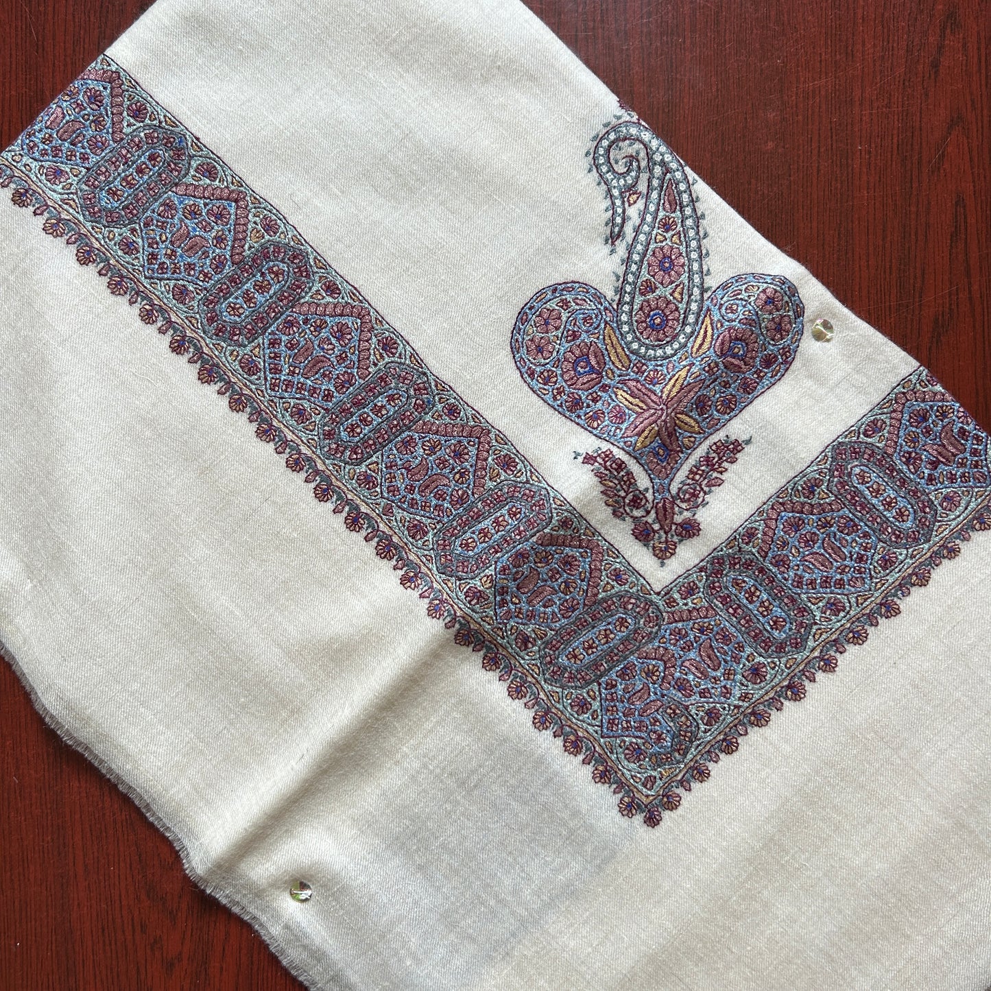 Lapis Blue Handmade Pashmina Shawl