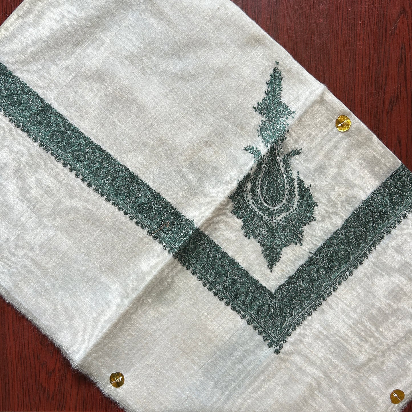 Moss Green Handmade Pashmina Shawl