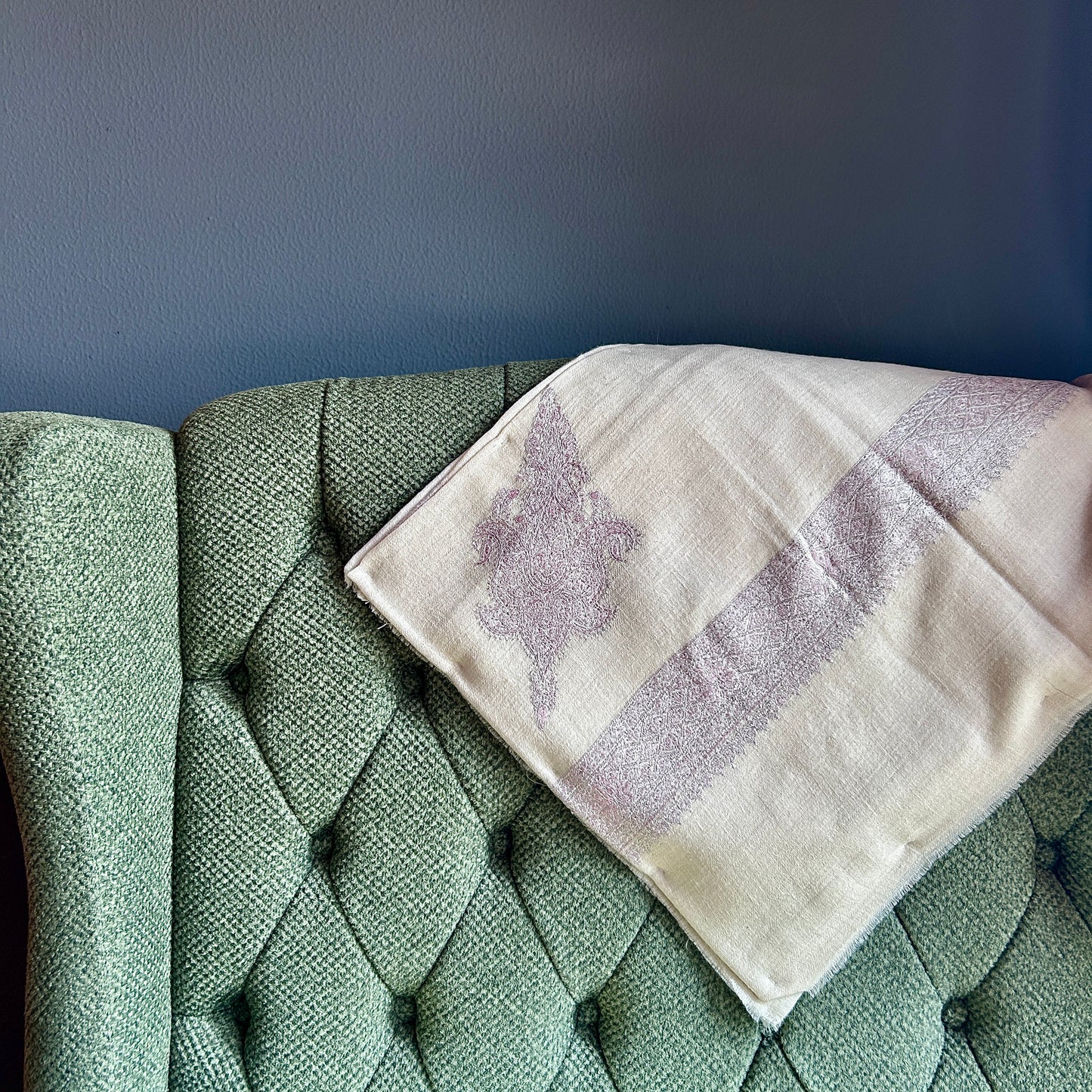 Monotone Lavender Cream Pashmina Mussar