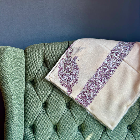 Silver & Olive Pashmina Mussar