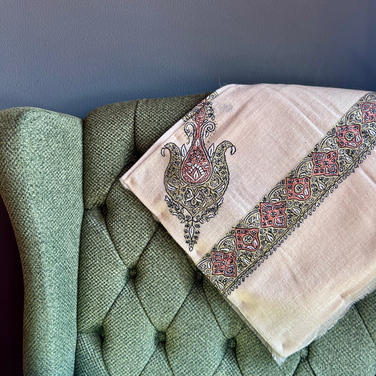 Olive and Scarlet Pashmina Mussar