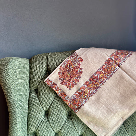 Tangerine & Chalk Blue Pashmina Mussar