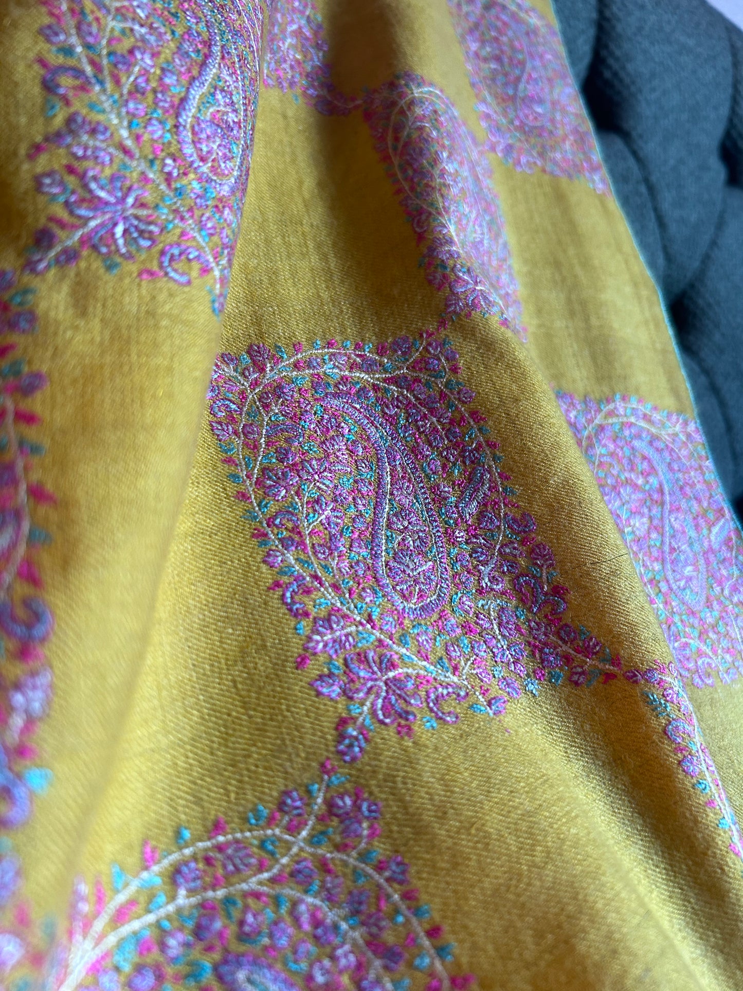 Yellow floral sozni Dabedar